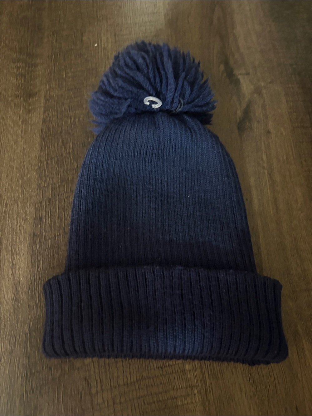 Classic Pom Beanie - Navy Knit Hat